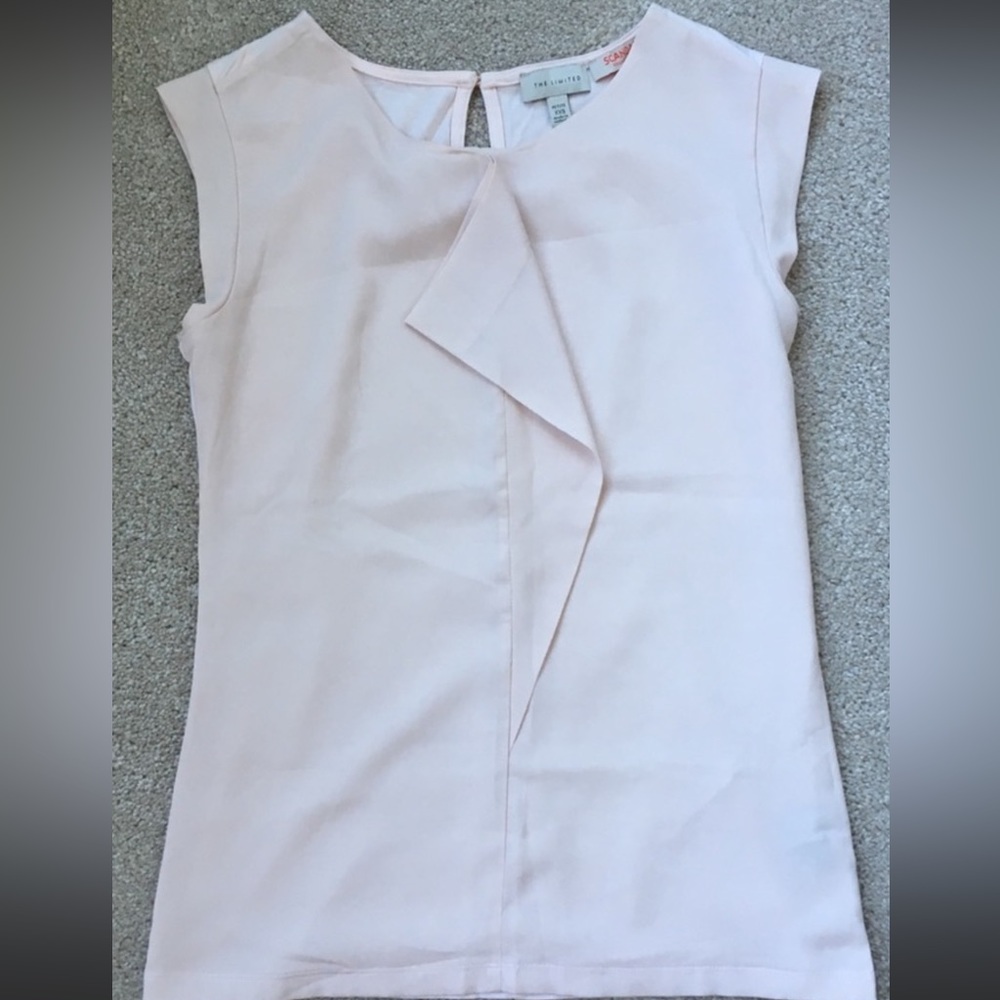 Blush colored cap sleeve top